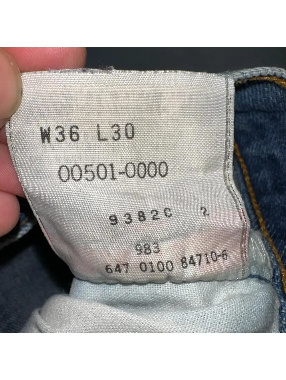 Levis 501 Vintage 90s Mexico Straight Leg Jeans 36x30 Y2K Med Wash Act 33x27